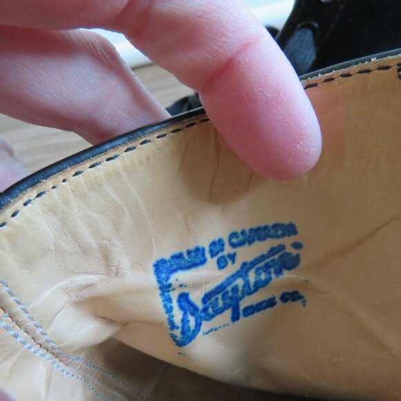 VINTAGE DAYTON Driver Combat Moto Lug Vibram Boots in Black Leather - Picture 13 of 16